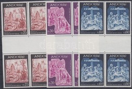 ** 1967 Freskók ívközéprészes Négyestömbök Mi 204-206 - Andere & Zonder Classificatie