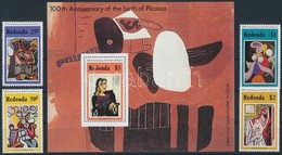 ** 1981 Picasso Születésének 100. évfordulója Sor Mi 76-79 + Blokk 12 - Other & Unclassified