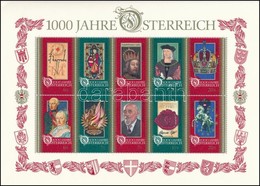 ** 1996 1000 éves Ausztria Blokk,
Austria Block
Mi 12 - Sonstige & Ohne Zuordnung