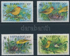 ** 1991 WWF Sárga Poszáta Sor,
WWF Yellow Warbler Set
Mi 770-773 - Other & Unclassified