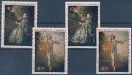 ** 1971 Jean Antoine Watteau Fogazott + Vágott Sor Mi 446-447 - Autres & Non Classés