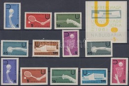 ** 1961 'Universiade 1961' Nemzetközi Ifjúsági Sportjátékok Fogazott + Vágott Sor Mi 1224-1229 + 1237-1242 + Vágott Blok - Andere & Zonder Classificatie