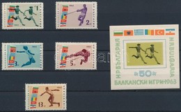 ** 1963 Balkán Sportjátékok Sor Mi 1399-1403 + Blokk 11 - Andere & Zonder Classificatie