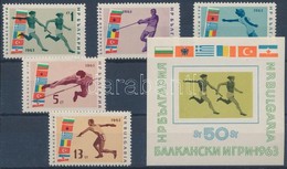 ** 1963 Balkáni Sportjátékok Sor Mi 1399-1403 + Vágott Blokk Mi 11 - Other & Unclassified