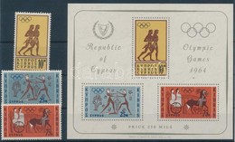 ** 1964 Tokiói Nyári Olimpia Sor Mi 237-239 + Blokk Mi 2 - Other & Unclassified