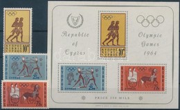 ** 1964 Tokiói Olimpia Sor Mi 237-239 + Blokk Mi 2 - Other & Unclassified