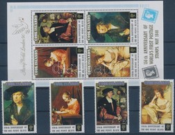 ** 1990 STAMP WORLD LONDON Bélyegkiállítás Sor Mi 1299-1302 + Blokk Mi 195 - Other & Unclassified