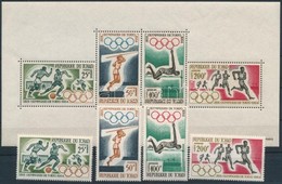 ** 1964 Nyári Olimpia, Tokió Sor Mi 120-123 + Blokk 1 - Sonstige & Ohne Zuordnung