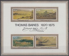 ** 1975 100 éve Hunyt El Thomas Baines Festő Blokk Mi 3 - Other & Unclassified