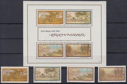 ** 1976 Ericjh Mayer Festmények Sor Mi 492-495 + Blokk 4 - Otros & Sin Clasificación