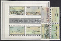 ** 1975 Otto Schröder Négyesblokk+blokk Mi 409-412+1 - Other & Unclassified