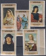 ** 1968 Raffaello Festmények (I.) Sor, Közte ívszéli Bélyeg Mi A751-A755 - Andere & Zonder Classificatie