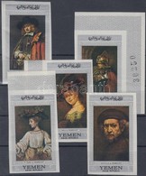 ** 1968 Rembrandt Festmények (II.) Sor, Közte ívszéli és ívsarki Bélyegek Mi B756-B760 - Autres & Non Classés