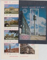 ** 1970 Müncheni Olimpia Kisív Mi 1232-1238 + Blokk 145 - Other & Unclassified