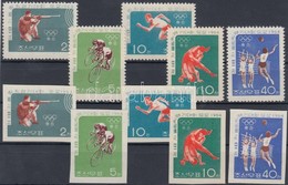 (*) 1964 Nyári Olimpia, Tokió Fogazott és Vágott Sor Mi 542-546 - Otros & Sin Clasificación