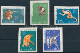 ** 1964 Tokiói Nyári Olimpia Vágott Sor Mi 542-546 - Autres & Non Classés