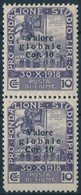 ** 1919 Mi 85 Pár I. Típusú Felülnyomással / Pair With Overprint Type I. - Altri & Non Classificati