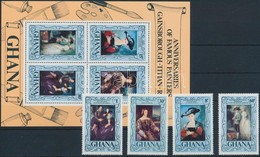 ** 1977 Rubens Festmények Sor Mi 710-713 A +blokk Mi 72 - Altri & Non Classificati