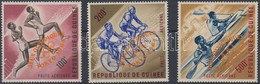 ** 1964 Nyári Olimpia, Tokió Sor Narancs Felülnyomással Mi 239-241 B - Altri & Non Classificati