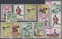 * 1965 Tokiói Nyári Olimpia Fogazott és Vágott Sor Mi 265-271 - Other & Unclassified