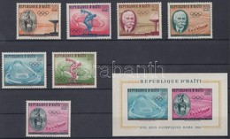 ** 1960 Római Nyári Olimpia Sor Mi 629-635 + Blokk Mi 14 - Other & Unclassified