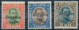 ** 1931 Zeppelin Sor Mi 147-149 (újragumizott, Falctalanított / Regummed) - Sonstige & Ohne Zuordnung