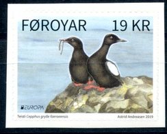 Europa 2019 - Féroés Foroyar - Oiseau (Cepphus Grylle - Guillemot à Miroir) ** De Carnet - 2019