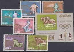 ** 1965 A Tokiói Olimpia Győztesei Sor Mi 196-201 + Blokk Mi 28B - Other & Unclassified