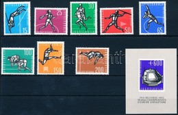 ** 1962 Atlétika EB Fogazott Sor Mi 1016-1023 + Vágott Blokk Mi 9 - Autres & Non Classés