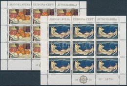 ** 1975 Europa CEPT Festészet Kisív Sor Mi 1598 I-1599 I - Autres & Non Classés