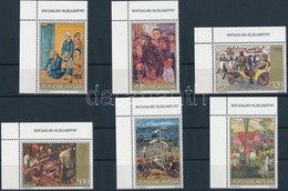 ** 1975 Festmények ívsarki Sor + Kisívsor Mi 1621-1626 + 3 FDC - Other & Unclassified