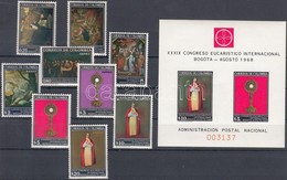 ** 1968 Eucharisztikus Világkongresszus Bogota Mi 1125-1130 + 1132-1134 + Blokk 29 - Other & Unclassified