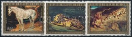 ** 1973 Eugene Delacroix Festményei Sor Mi 369-371 - Sonstige & Ohne Zuordnung