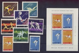 ** 1964 Tokioi Olimpia Mi 1514-1521+blokk 34 - Altri & Non Classificati