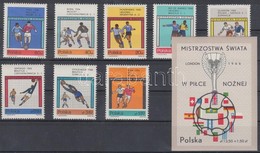 ** 1966 Labdarúgó VB Sor Mi 1665-1672 + Blokk Mi 38 - Other & Unclassified