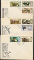 1968 Vadászjelenetek Festményeken Sor Mi 1890-1896 3 FDC - Other & Unclassified