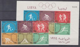 ** 1964 Nyári Olimpia, Tokió Sor Hatos Tömbben Mi 160 B-165 B + Blokk Mi 8 B - Altri & Non Classificati