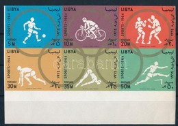 ** 1964 Nyári Olimpia, Tokió Vágott Sor ívszéli 6-os Tömbben Mi 160-165 B - Autres & Non Classés