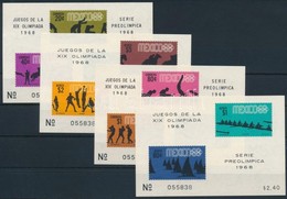 ** 1968 Nyári Olimpia Vágott Blokksor Mi 11-14 - Other & Unclassified