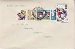 1966 Football Világbajnokság, Anglia Mi 422-424 FDC-n - Other & Unclassified