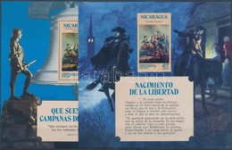 ** 1975 200 éves Az Amerikai Függetlenség Fogazott + Vágott Blokk Mi 84-85 - Other & Unclassified