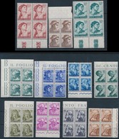 ** 1961 Michelangelo Freskói Sor Négyestömbökben Mi 1081-1099 - Otros & Sin Clasificación