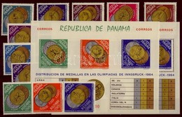 ** 1964 Innsbruck-i Téli Olimpia érmesei Sor Mi 767-777 + Blokk 28-29 - Autres & Non Classés