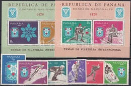 ** 1968 Téli Olimpia, Grenoble Sor Mi 1046-1051 + Blokk 87-88 - Andere & Zonder Classificatie