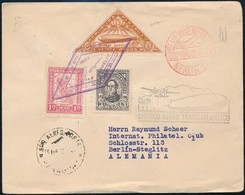 1932 Zeppelin Ajánlott Levél / Registered Zeppelin Cover Asuncion - Friedrichshafen - Berlin - Andere & Zonder Classificatie