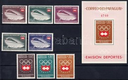 ** 1963 Téli Olimpia Sor Mi 1249-1256 + Blokk Mi 48 - Andere & Zonder Classificatie