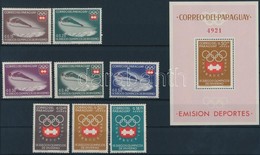 ** 1963 Téli Olimpia, Innsbruck Sor Mi 1249-1256 + Blokk Mi 48 - Andere & Zonder Classificatie