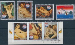 ** 1989 A Francia Forradalom 200. évfordulója Sor, Közte ívsarki Szelvényes Bélyeg Mi 4345-4349 - Andere & Zonder Classificatie