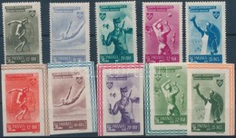 ** 1945 Nép Sport (I-II) Fogazott és ívsarki Vágott Sor Mi 874-883 - Altri & Non Classificati