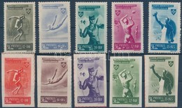 ** 1945 Népsport Fogazott + Vágott Sor Mi 874-883 - Andere & Zonder Classificatie